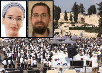 הלווית בני הזוג הנקין שנרצחו בערב שמחת תורה. צילום: אתר גל